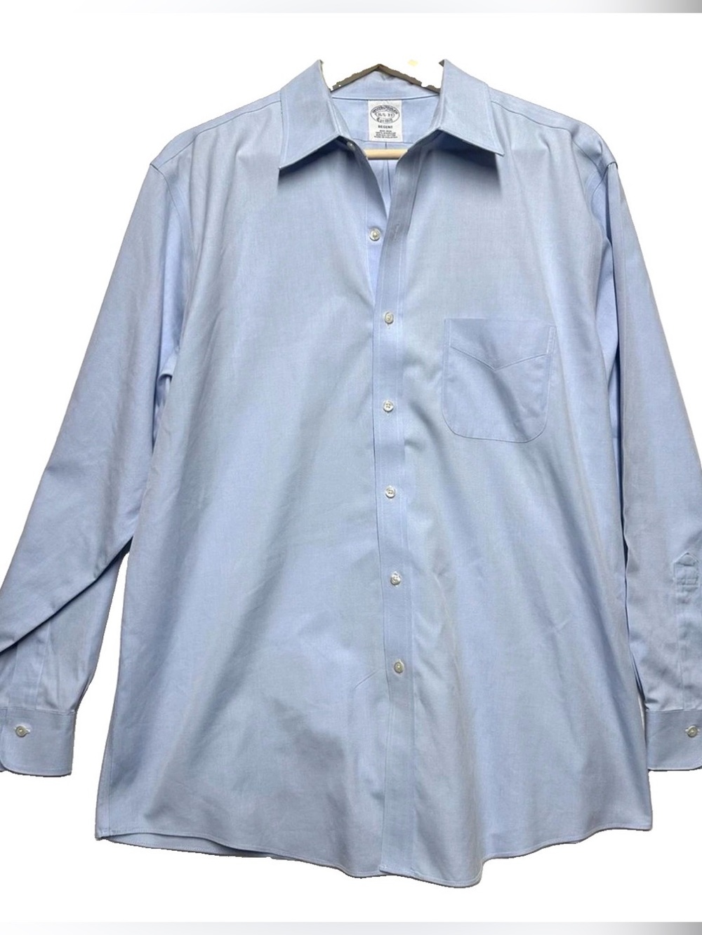 Brooks Brothers Regent Mens 16.5 33 Blue Supima Cotton Dress Shirt